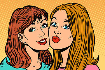 Image showing two girl girlfriends portrait