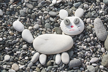 Image showing Cat was made of stones