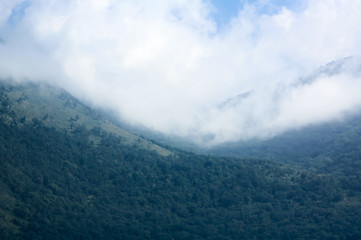 Image showing Caucasus mountaines with clouds