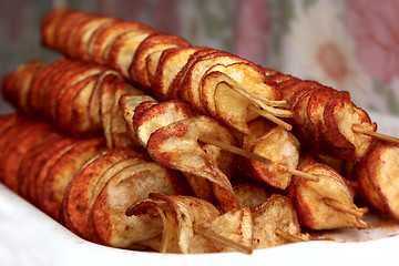 Image showing Fried potato chips