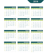 Image showing Calendar 2018