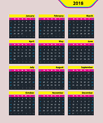 Image showing Calendar 2018