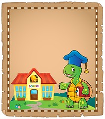 Image showing Turtle teacher theme parchment 1