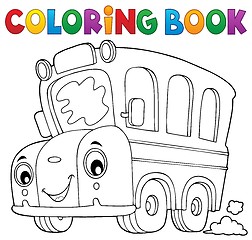 Image showing Coloring book school bus theme 5