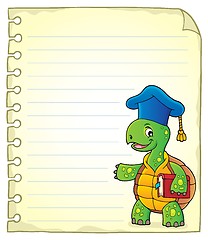 Image showing Notepad page with turtle teacher