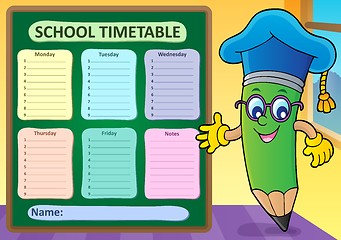 Image showing Weekly school timetable template 2