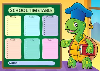 Image showing Weekly school timetable template 1