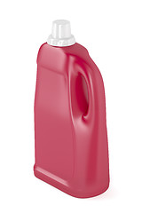 Image showing Red liquid detergent bottle