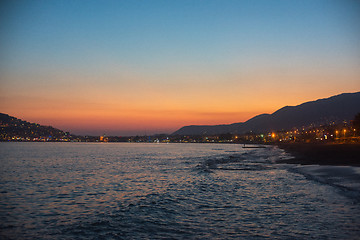 Image showing Evening at Alanya coast