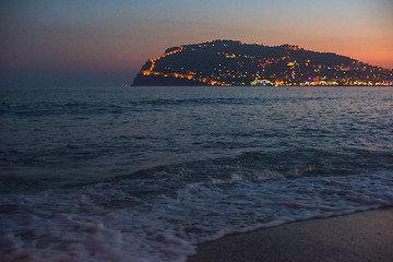 Image showing Evening at Alanya coast