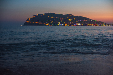 Image showing Evening at Alanya coast