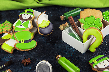 Image showing Gingerbreads cookies for Patrick\'s day