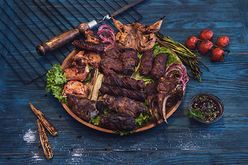 Image showing Grilled different meat