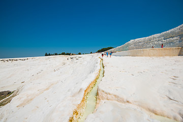 Image showing Tourists in Pammukale