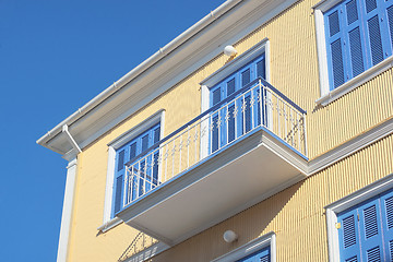 Image showing Colorful facade in Greece