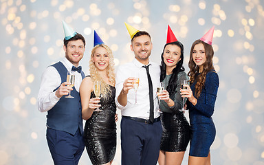 Image showing friends with champagne glasses at birthday party