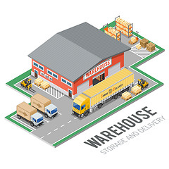 Image showing Warehouse Storage and Delivery Isometric