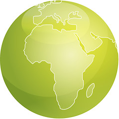 Image showing Map of Africa sphere