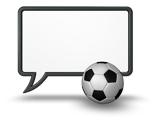 Image showing speech bubble and soccer ball