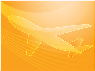 Image showing Air travel airplane illustration