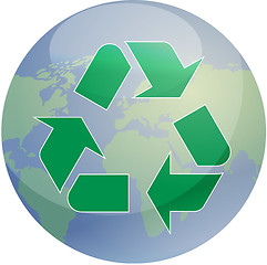 Image showing Recycling eco symbol