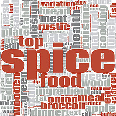 Image showing Spice word cloud