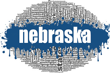 Image showing Nebraska word cloud design