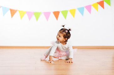 Image showing happy baby girl on birthday party