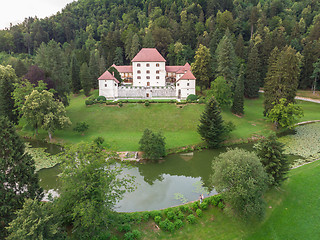 Image showing Panoramic view of Strmol castle, Gorenjska region, Slovenia