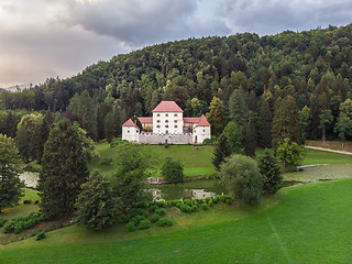 Image showing Panoramic view of Strmol castle, Gorenjska region, Slovenia