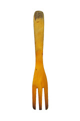 Image showing Wooden fork on white