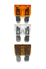 Image showing Set of car blade type fuses