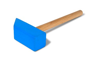 Image showing Wooden toy hammer