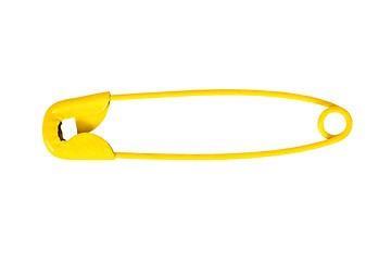 Image showing Yellow safety pin