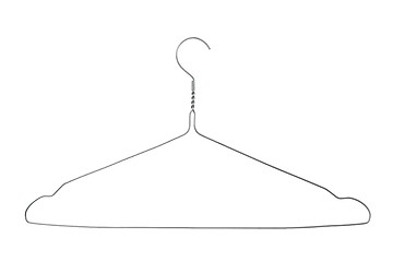 Image showing Wire coat hanger