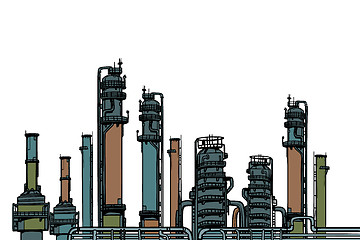 Image showing chemical plant, oil refining