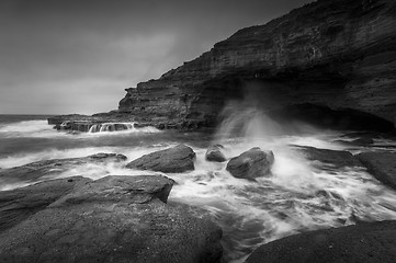 Image showing Bulgo Beach sea cave