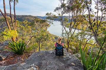 Image showing Views over the river in afternoon sunlight