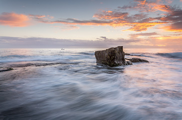 Image showing Sunrise north Turrimetta rockshelf flows