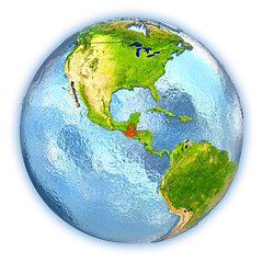 Image showing Guatemala on isolated globe