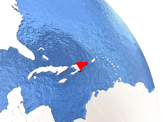 Image showing Dominican Republic on elegant globe