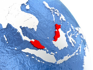 Image showing Malaysia on elegant globe