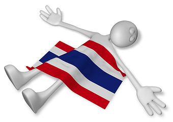 Image showing dead cartoon guy and flag of thailand