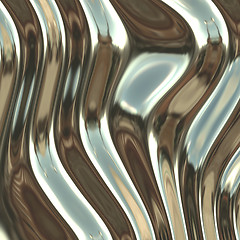 Image showing Warped metal chrome