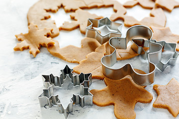 Image showing Cookie cutters for Christmas cookies.