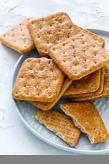 Image showing Crackers with wheat bran.