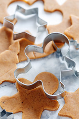 Image showing Cookie cutters for Christmas cookies.