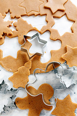 Image showing Metal cookie cutters for gingerbread.