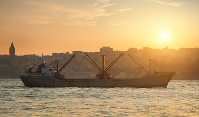 Image showing Cargo ship in Istanbul