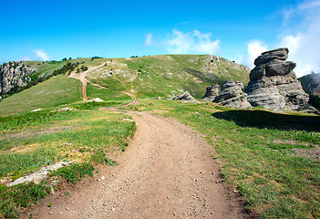 Image showing Road through mountains